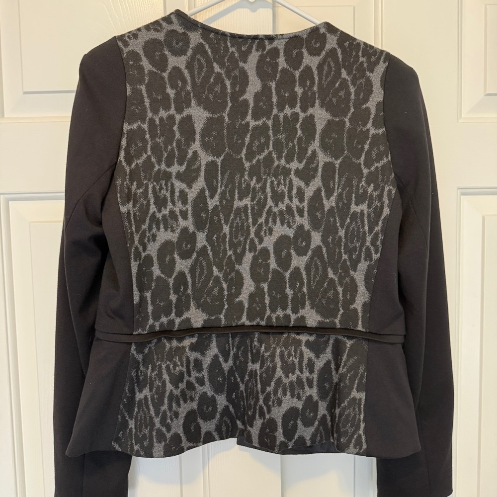 CYNTHIA ROWLEY Leopard Print Jacket SIZE L - Picture 4 of 11